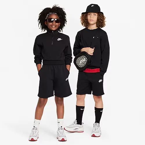 Nike Club Big Kid Unisex Pull-On Short, Large, Black