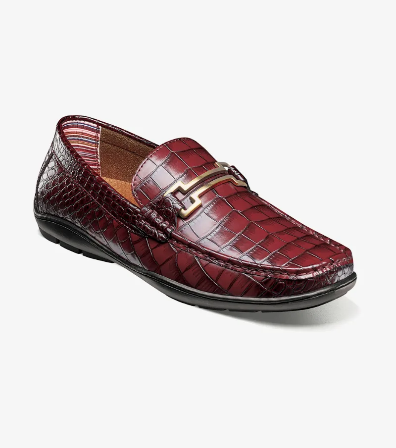 Stacy Adams Shoes Embrey Moc Toe Bit Slip On Wine Size 15