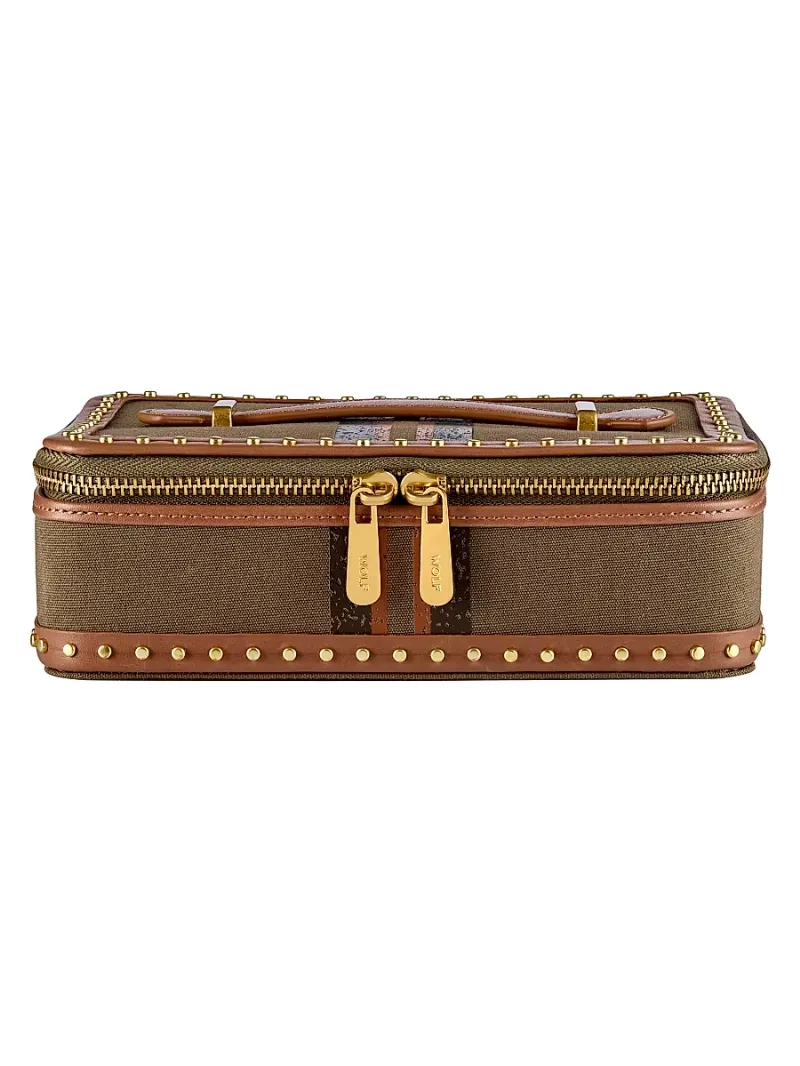 Wolf Ida Travel Zip Jewelry Case - Khaki