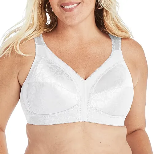 Playtex 18 Hour Ultimate Shoulder Comfort Full Coverage Wireless Full Coverage Bra 4693, B, White