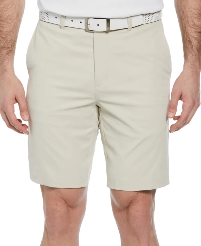 Pga Tour Men's Moisture Wicking Active Waistband 9" Golf Shorts - Silver Lining