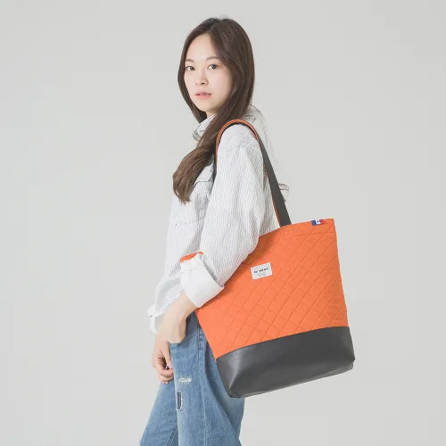 LEMINE - Le Mine quilting tote bag (Orange)
