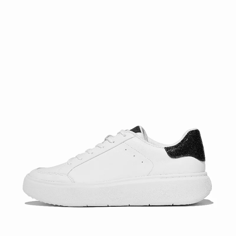 RTG Sequin-Backtab Leather Sneakers