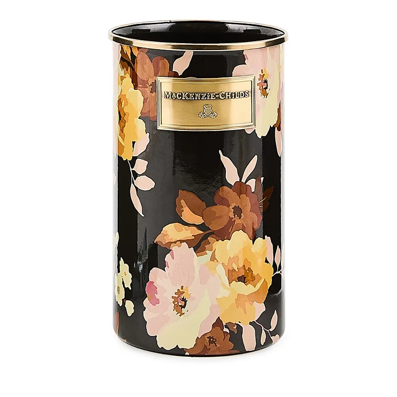 MacKenzie-Childs Wild Rose Brown Utensil Holder