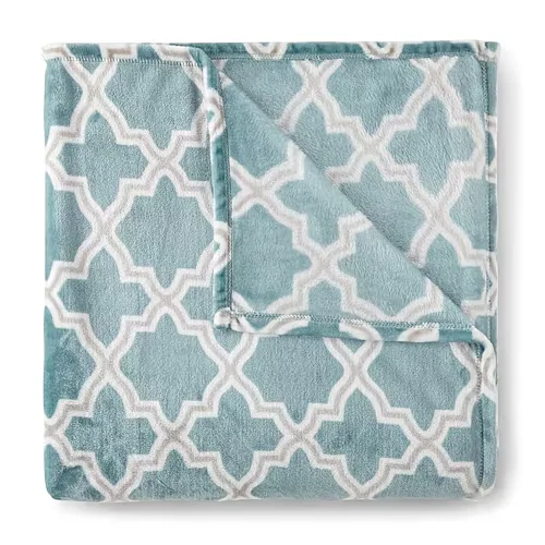 Home Expressions Velvet Plush Blanket, One Size, Blue