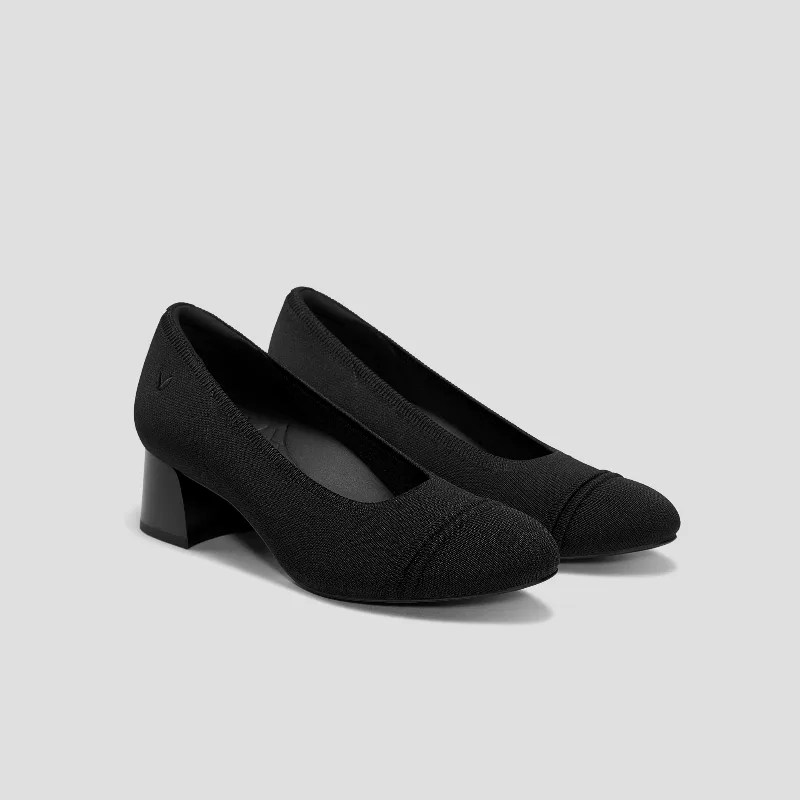 VIVAIA Almond-Toe Stress Free Chunky Heels (Julie Arch Pro)|BLACK|7-7.5
