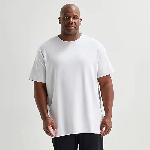 Stylus Mens Round Neck Short Sleeve Big and Tall T-Shirt, 2x-large, Gray