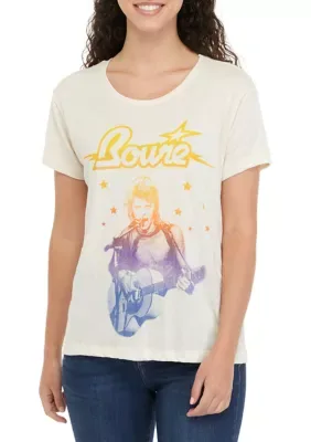 Chaser Women's Short Sleeve Bowie Graphic T-Shirt, Medium