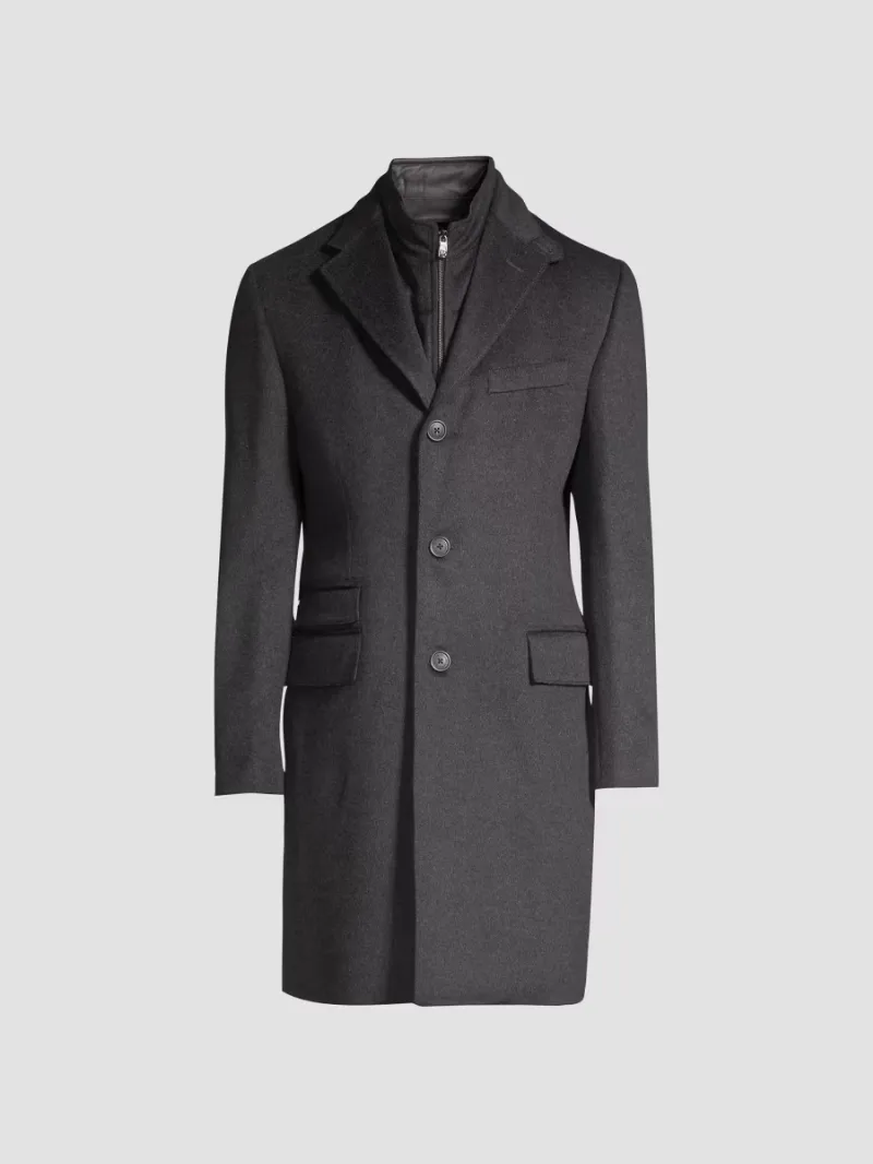 Corneliani Men's Char ID Topcoat - Grey - Size 48
