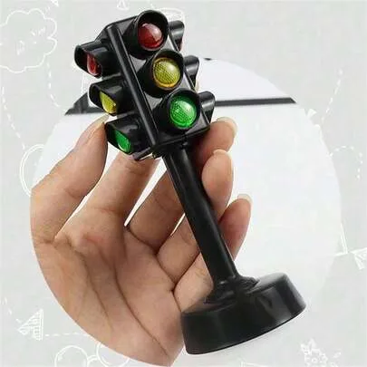 2pcs Mini Traffic Signal Light Toy Model, Early Learning Plastic Signal Light, Parking Lot Model Toy