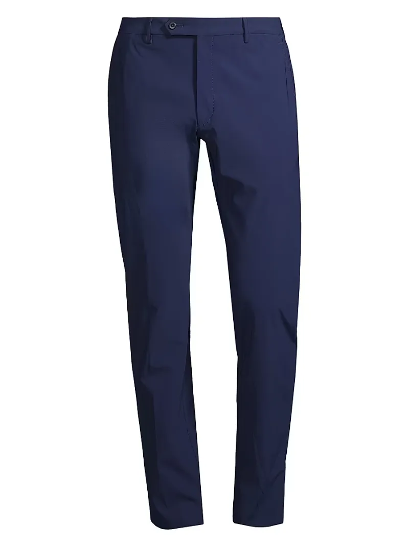 Zanella Men's Noah Flat-Front Pants - Navy - Size 32