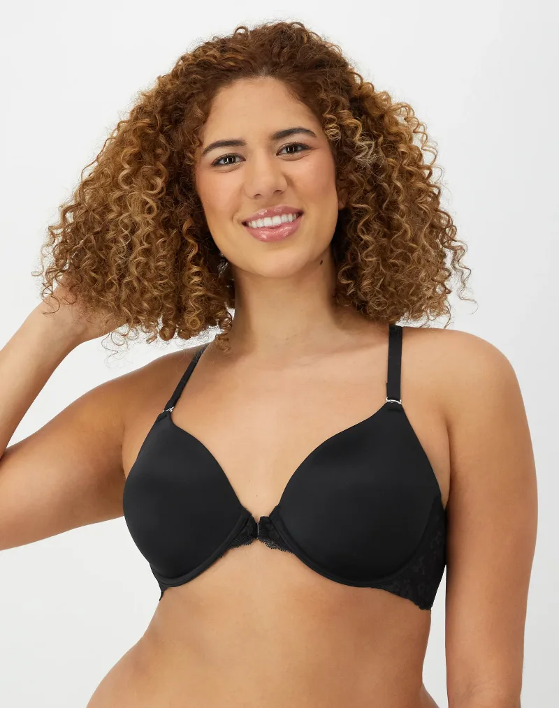 Maidenform One Fab Fit Everyday Full Coverage Racerback Bra Black 40B Women's