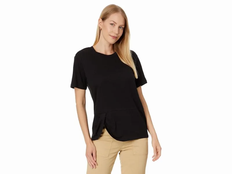 Sanctuary Riptide Twist Tee (Black) Women's Clothing