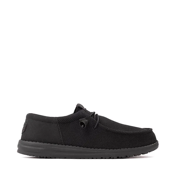 Mens HEYDUDE Wally Funk Casual Shoe - Black Monochrome