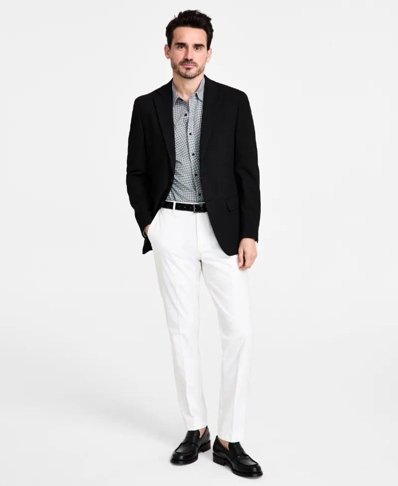 Michael Kors Men's Classic-Fit Twill Blazer - Black