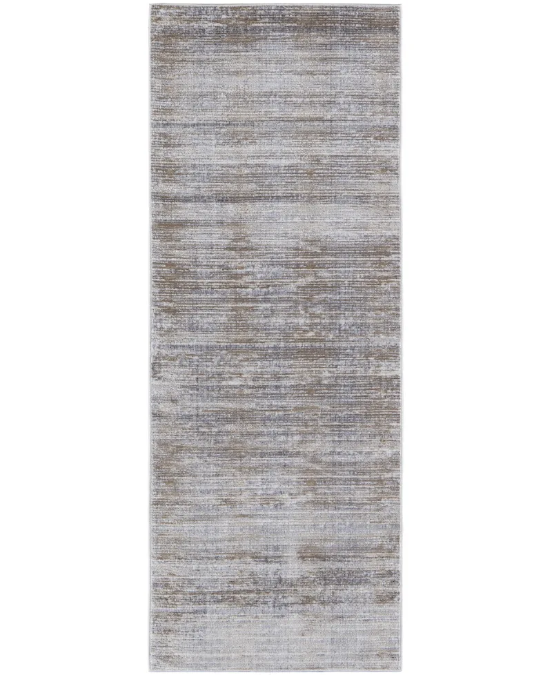 Feizy Laina 39GAF 3'x10' Runner Area Rug - Taupe/Gray