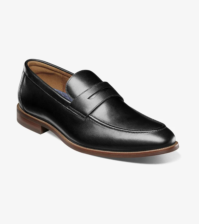 Florsheim Shoes Rucci Moc Toe Penny Loafer Black Size 8.5