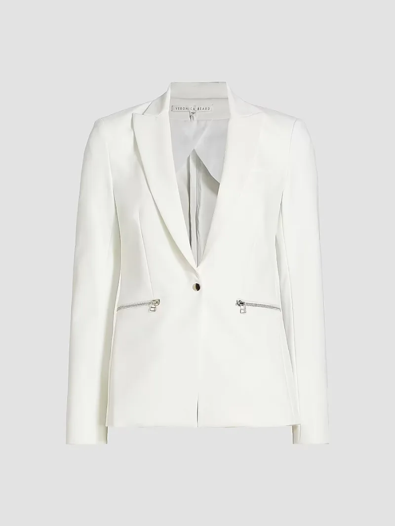 Veronica Beard Women's Core Scuba Jacket - White - Size 00