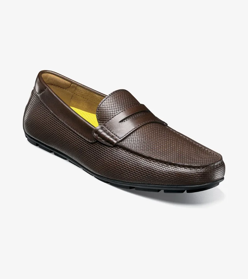 Florsheim Shoes Motor Moc Toe Penny Driver Brown Size 7