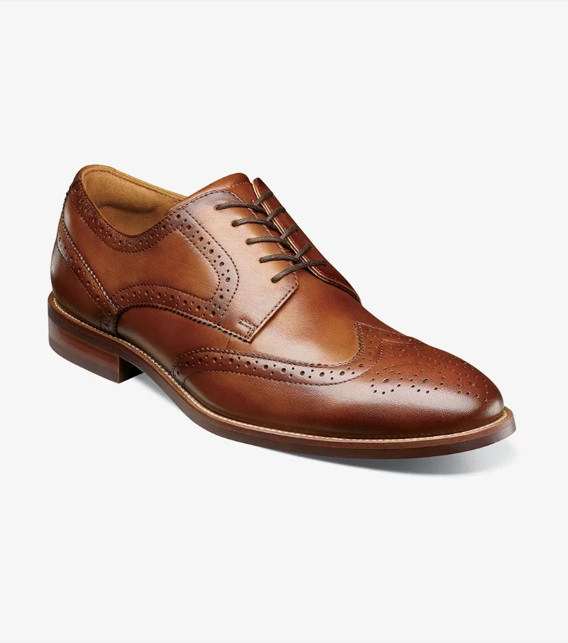 Florsheim Shoes Rucci Wingtip Oxford Cognac Size 15