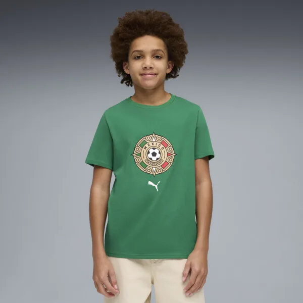 Playera PUMA Fanpack México Juvenil en Talle 7-8Y Archive Green/PUMA White