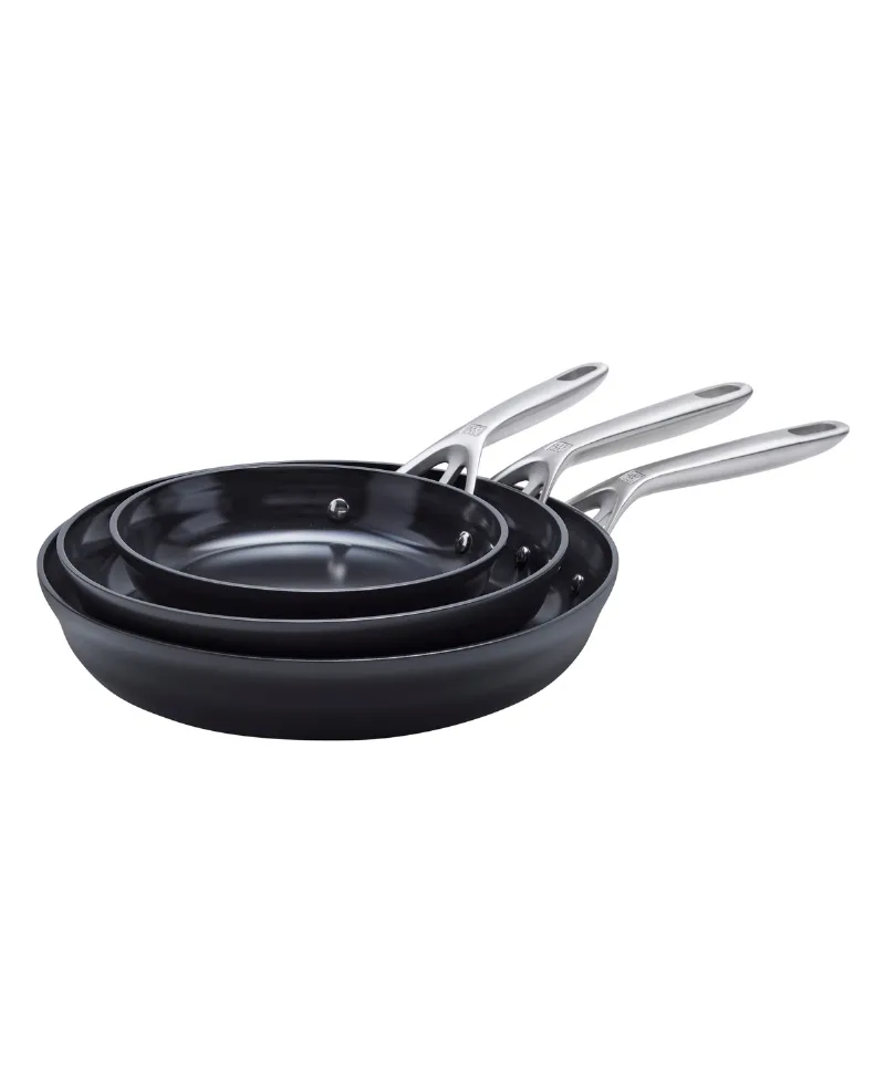 Zwilling Motion Hard-Anodized Aluminum 3-Pc. Fry Pan Set - Black