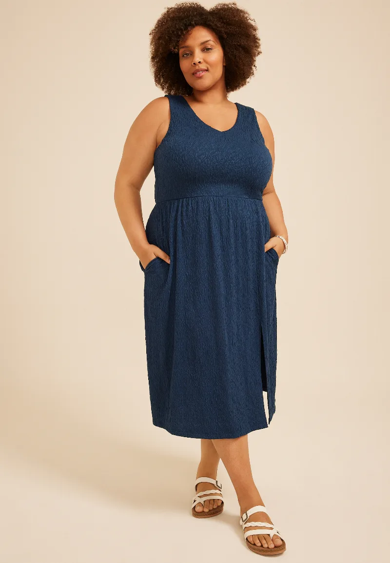 Maurices Plus Size Women's Bare Textured Midi Dress