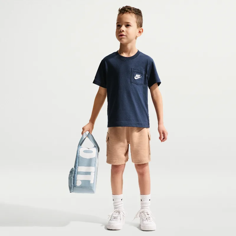 Nike Sportswear Little Kids' Pocket T-Shirt and French Terry Shorts Set in Brown | 86N041-X0L