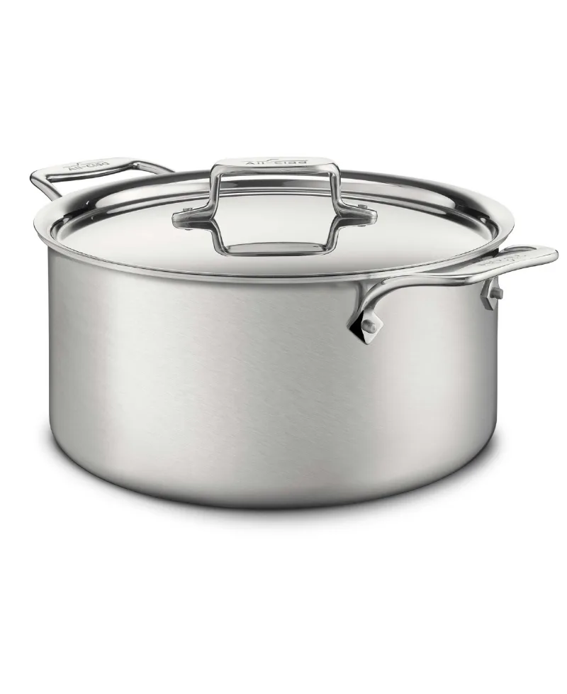 All-Clad D5 Brushed Stainless Steel 8 Qt. Covered Stockpot - Stainless Steel