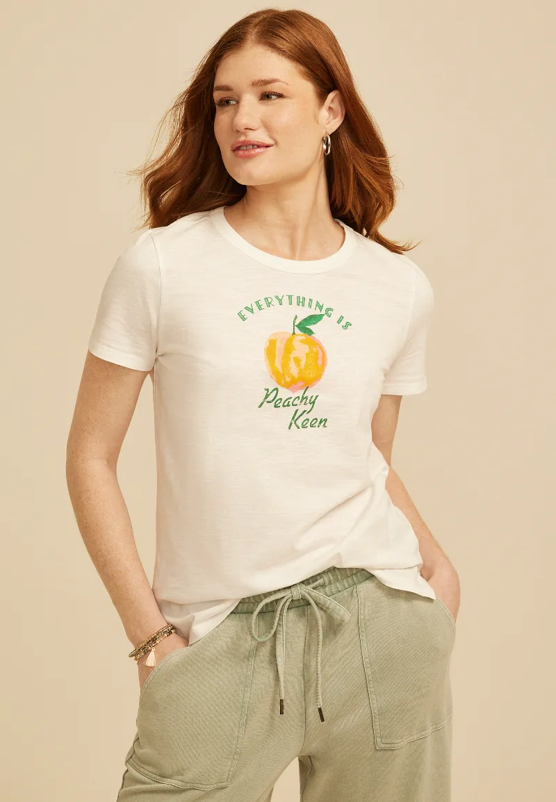 Maurices Women's Everything Is Peachy Keen Classic Fit Graphic Tee