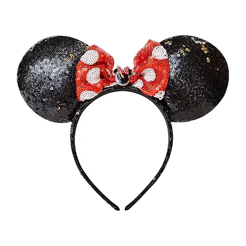 Disney Collection Girls Minnie Mouse Ears Headband, One Size, Red