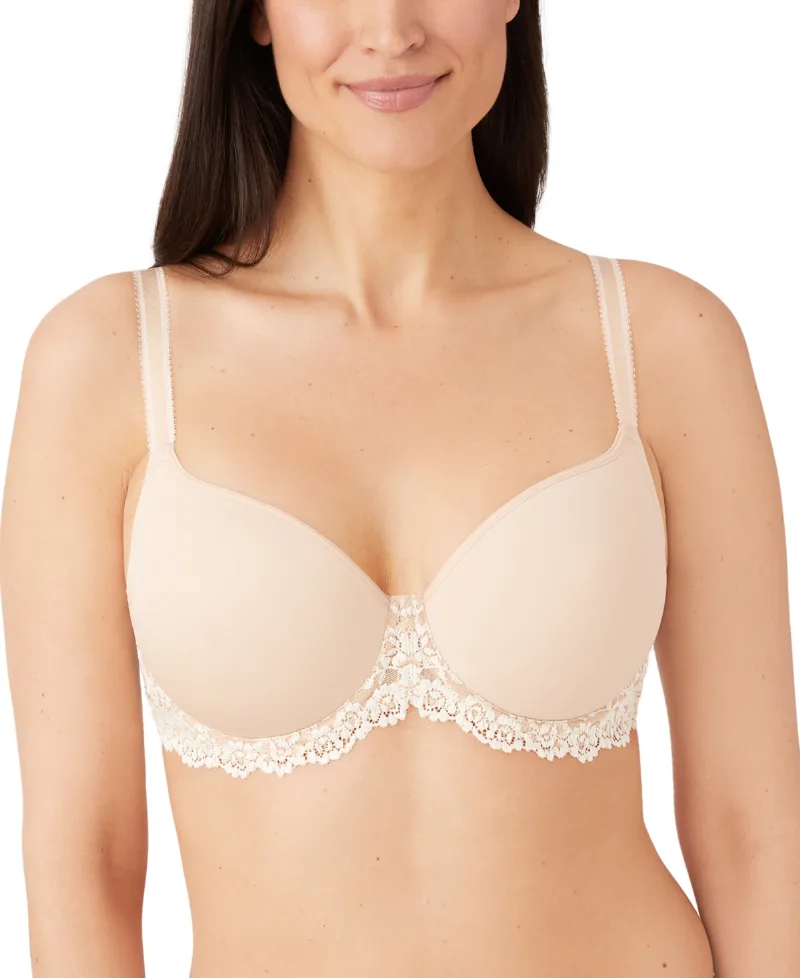 Wacoal Women's Embrace Lace Contour Bra 853191 - Naturally Nude/Ivory- Nude 01