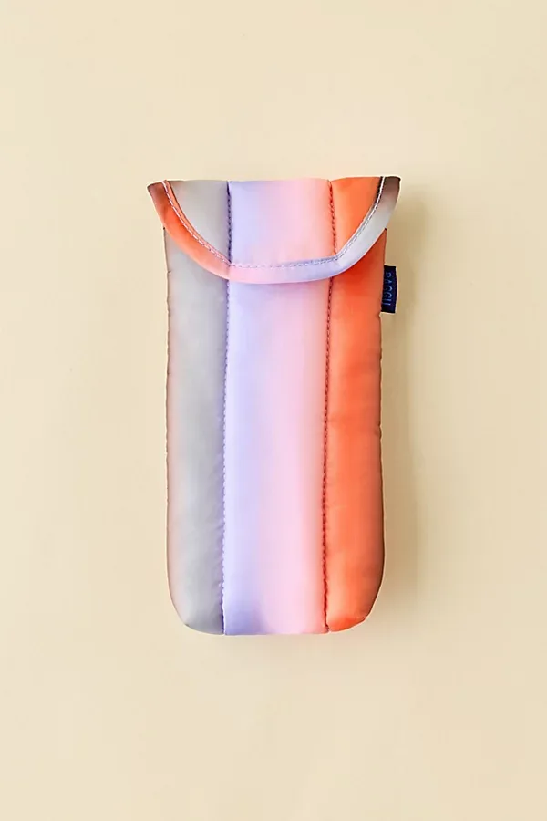BAGGU Puffy Printed Glasses Sleeve in Gradient Stripe Poppy, Women's at Urban Outfitters