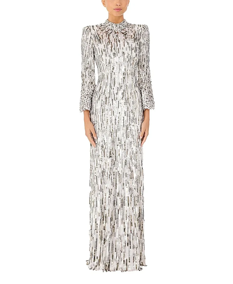 Jenny Packham Memphis Sequin-Embellished Maxi Dress