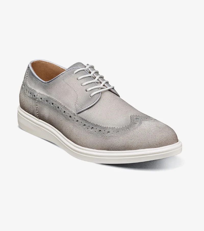 Stacy Adams Shoes Trudell Wingtip Lace Up Light Gray Size 13