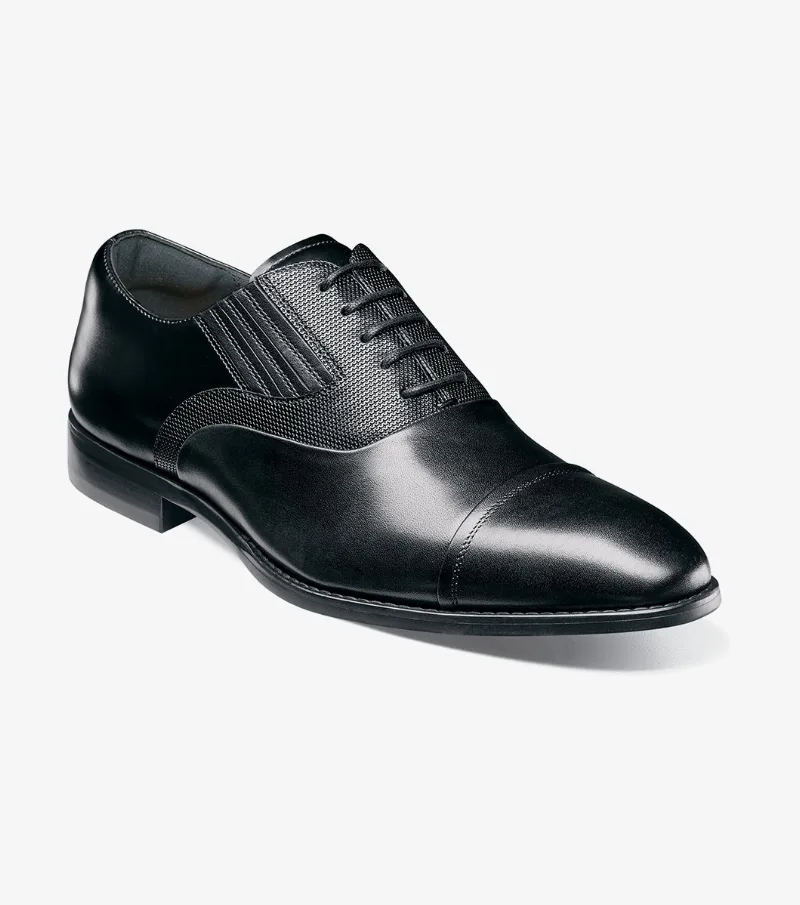 Stacy Adams Shoes Lucas Cap Toe Oxford Black Size 7.5