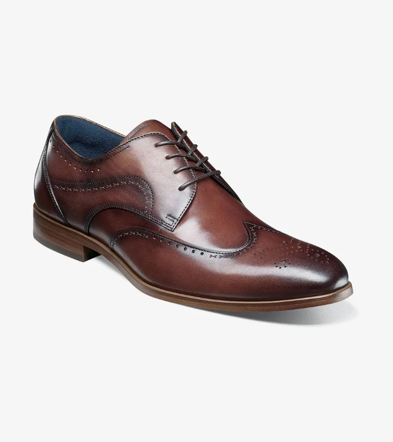Stacy Adams Shoes Brayden Wingtip Oxford Brown Size 12