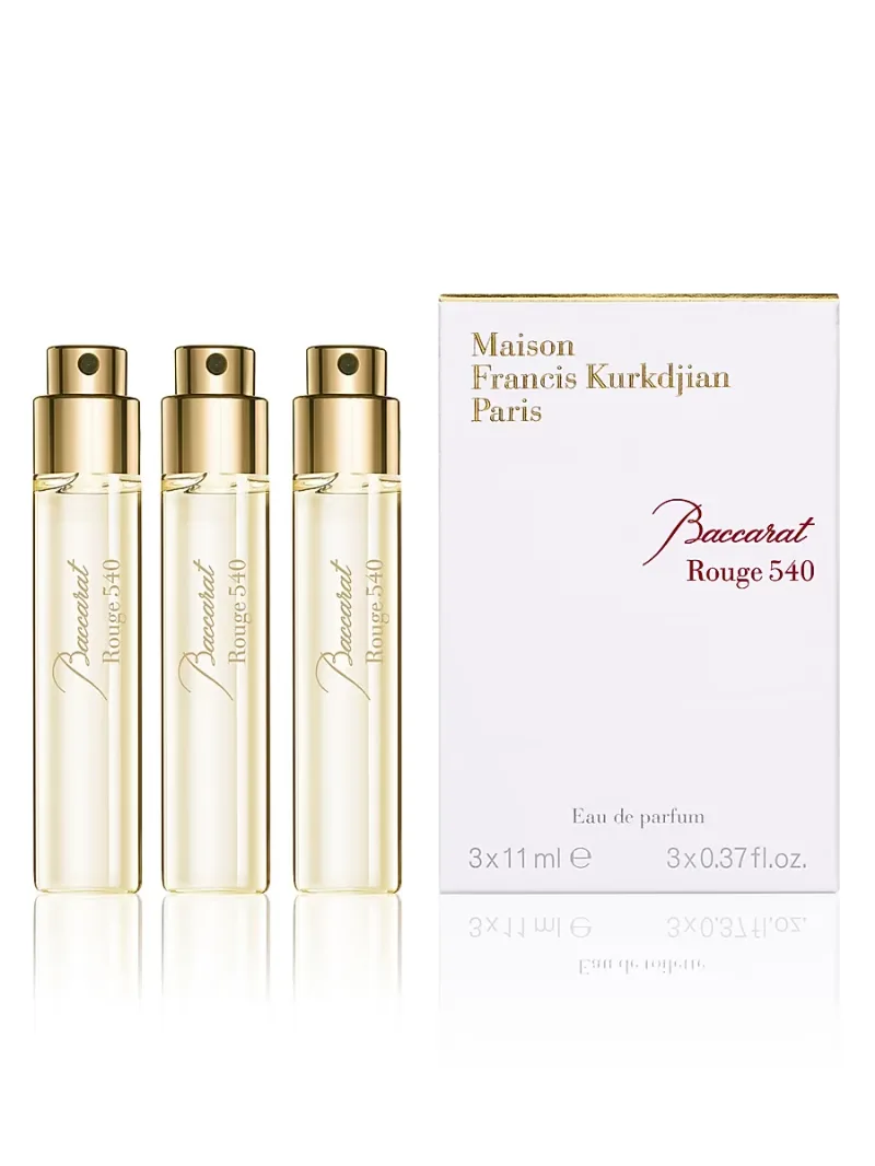 Maison Francis Kurkdjian Baccarat Rouge 540 by Maison Francis EAU DE PARFUM SPRAY 0.37 OZ MINI X 3 for UNISEX