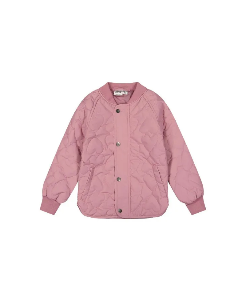 Deux par Deux Little and Big Girl 6-14 Quilted Raglan Sleeve Jacket Mauve - Mauve pink