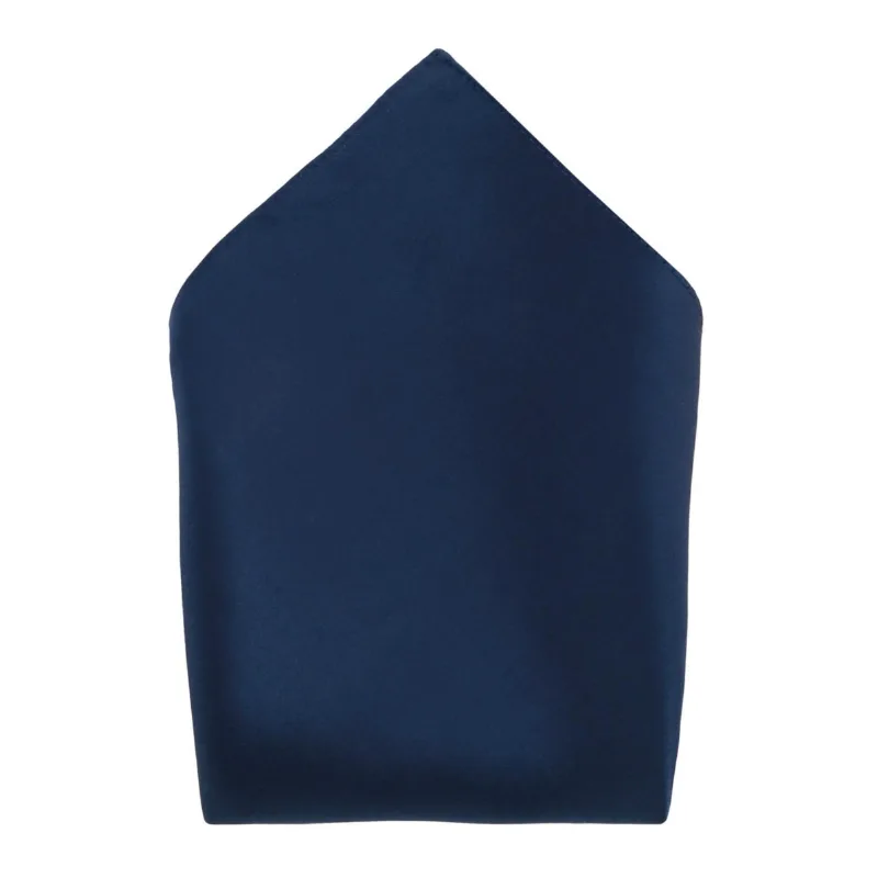 Trafalgar Men's Sutton Solid Color 13 Inch Silk Pocket Square - Navy