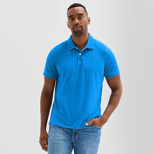 St. John's Bay Premium Stretch Mens Classic Fit Short Sleeve Polo Shirt, Xx-large, Blue