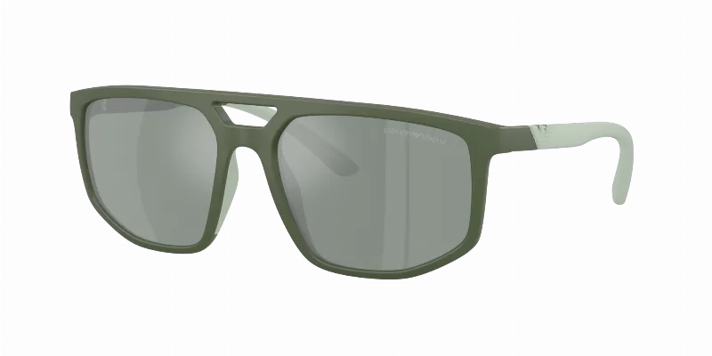 EMPORIO ARMANI Man Sunglasses EA4248U  -  Frame color: Matt Agave, Lens color: Green Mirror Silver