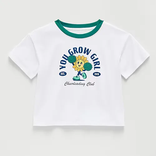 Xersion Little & Big Kid Girls Crew Neck Short Sleeve Active T-Shirt, 2x-large (20.5) Plus, White