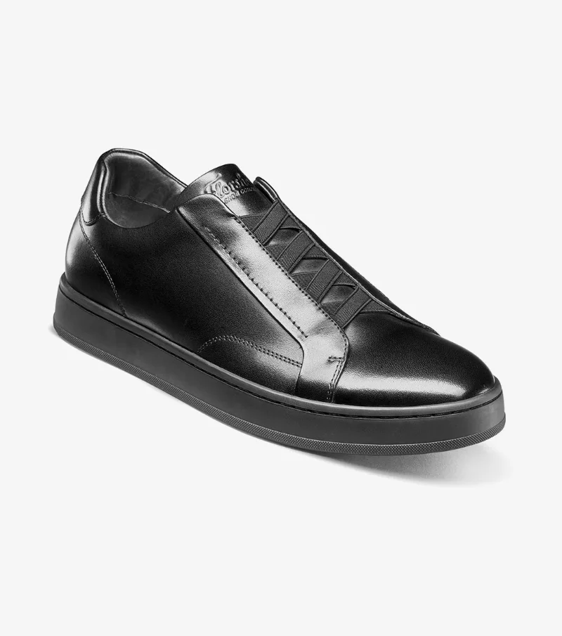 Florsheim Shoes Monopoli Elastic Lace To Toe Sneaker Black Size 8.5