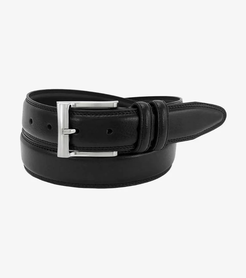 Florsheim Shoes Martin Pebble Grain Leather Belt Black Size 34