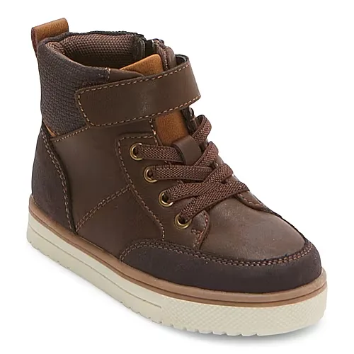 Thereabouts Toddler Boys Lil Asher Flat Heel Lace Up Boots, 5 Medium, Brown