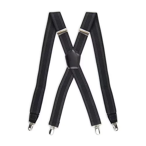 Dockers Men's Stretch X-Back Suspenders with Adjustable Straps, One Size, Black