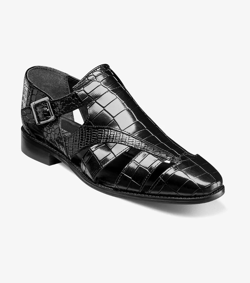 Stacy Adams Shoes Calandro City Sandal Black Size 9