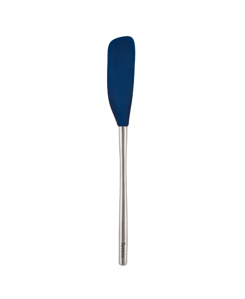 Tovolo Flex-Core Long-Handled Silicone Jar Scraper Spatula - Deep Indigo