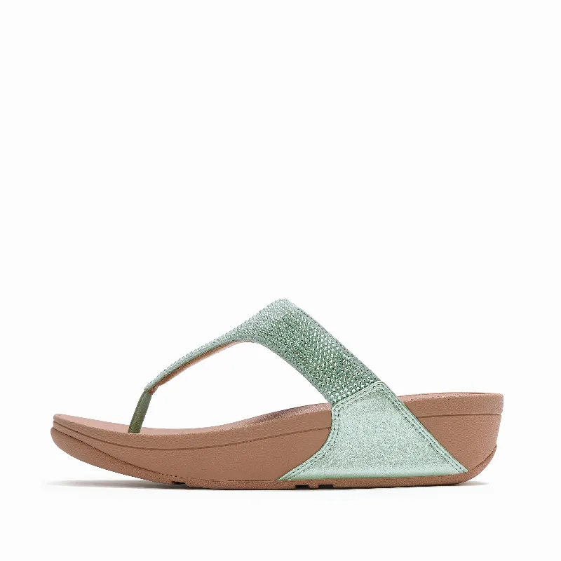 LULU Crystal-Embellished Toe-Post Sandals